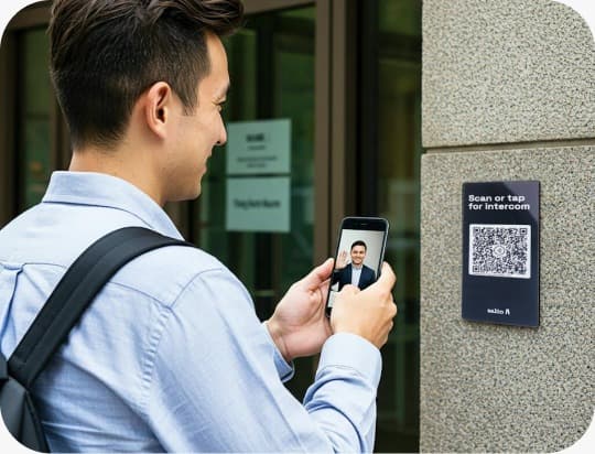 Digital visitor management screens